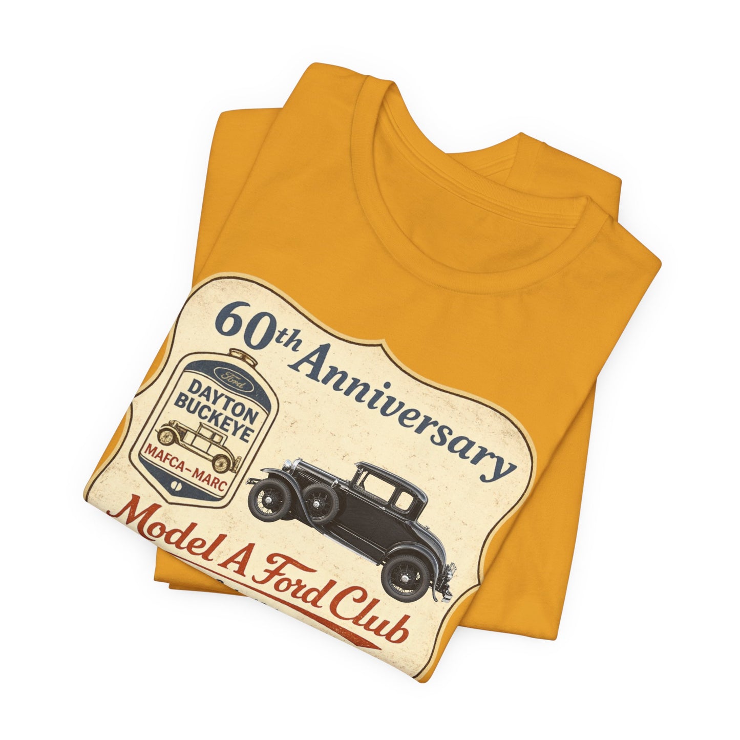 Dayton Buckeye Model A Ford Club 60th Anniversary Tee (RBS) - Vintage Classic Car Shirt