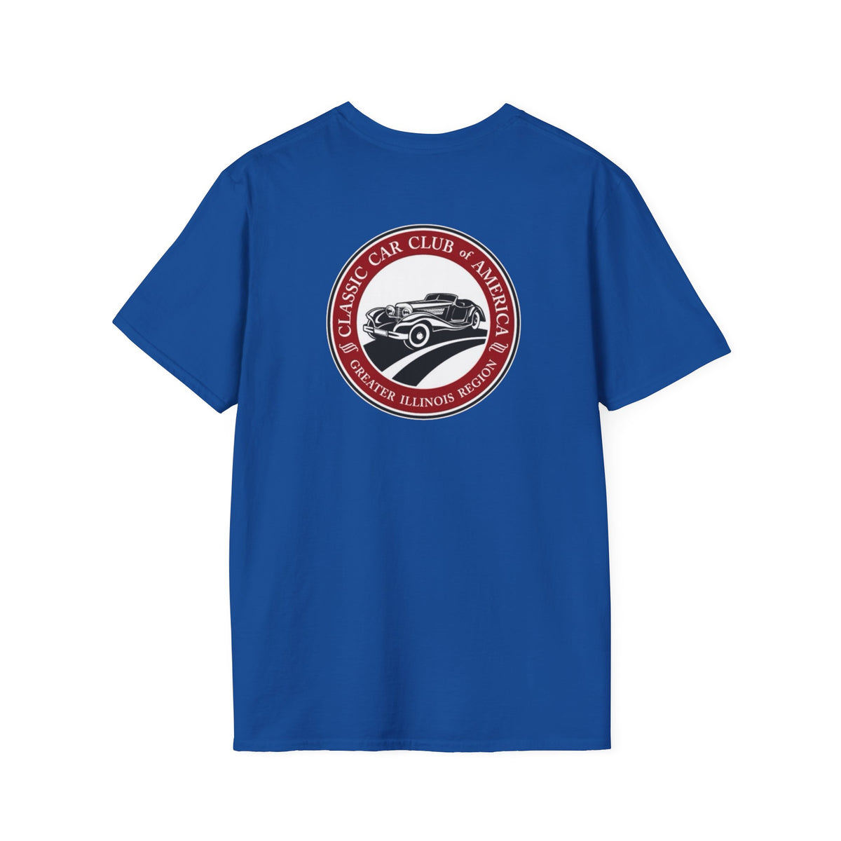 Classic Car Club of America Greater Illinois Region — Unisex Softstyle T-Shirt Front and Back Logos
