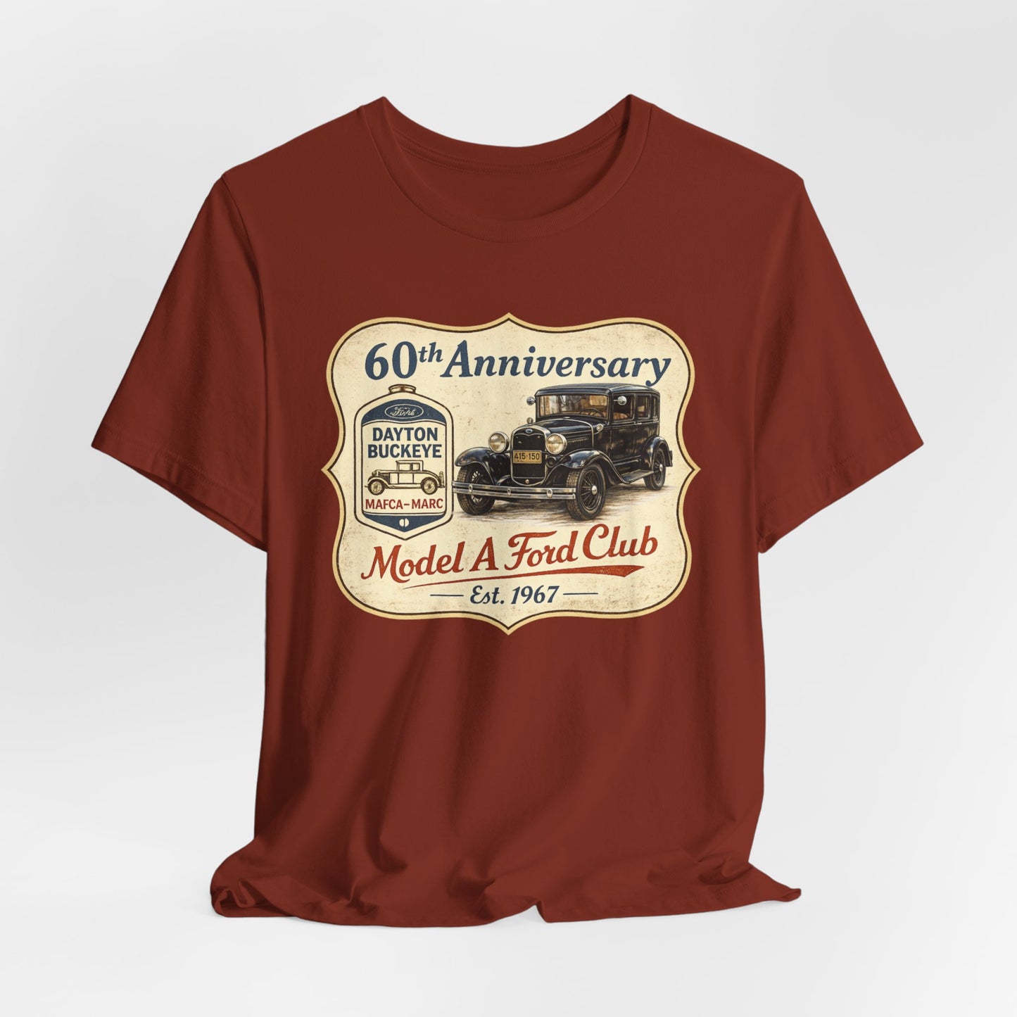 Dayton Buckeye Model A Ford Club 60th Anniversary Tee (JA) - Vintage Classic Car Shirt