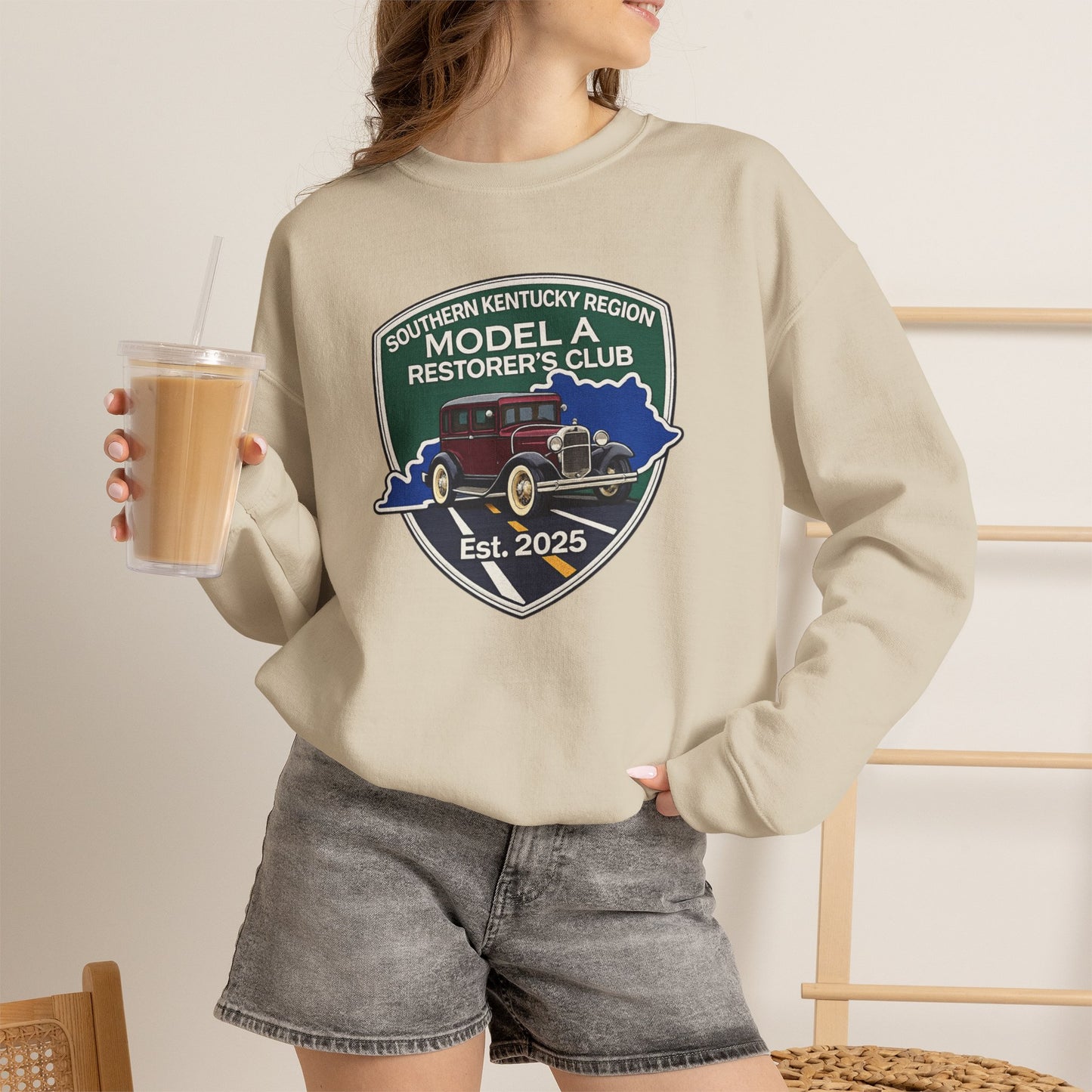 Southern Kentucky Region Model A Restorer's Club Crewneck Sweatshirt — Unisex Heavy Blend™ Gildan Crewneck Sweatshirt