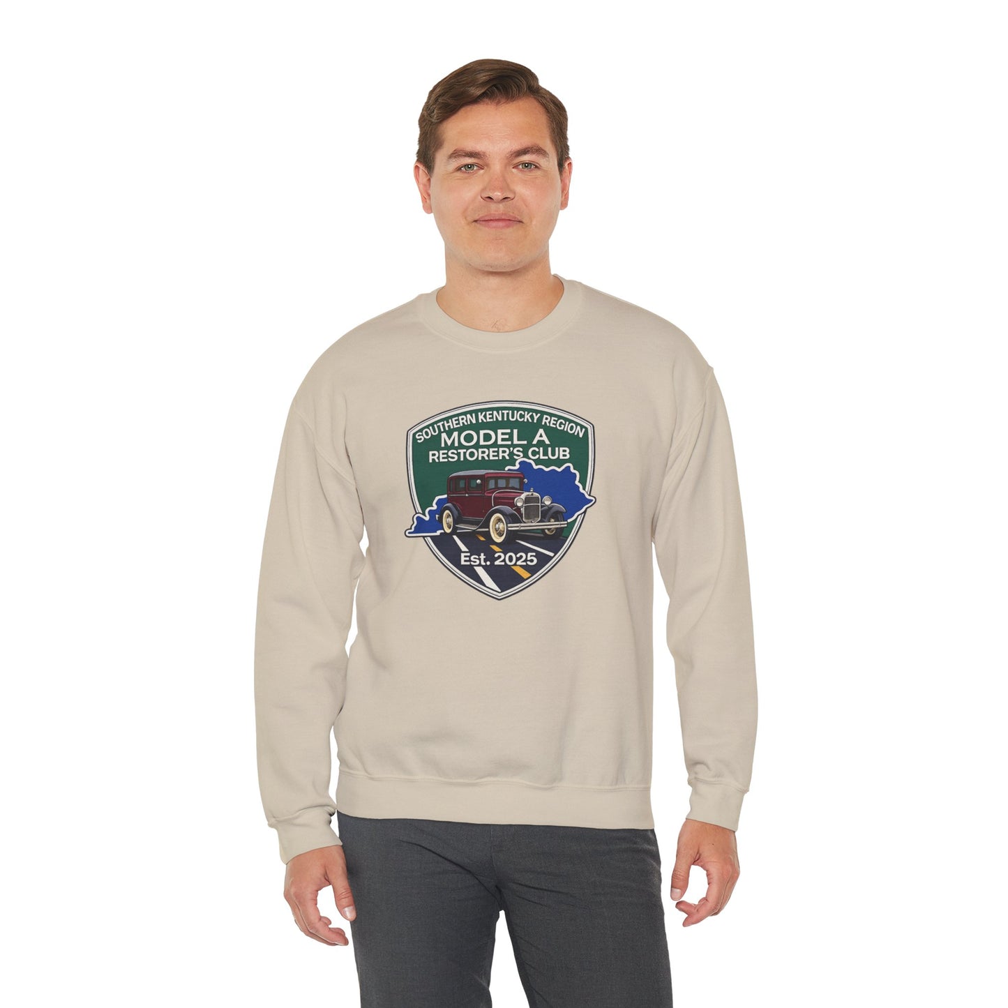 Southern Kentucky Region Model A Restorer's Club Crewneck Sweatshirt — Unisex Heavy Blend™ Gildan Crewneck Sweatshirt