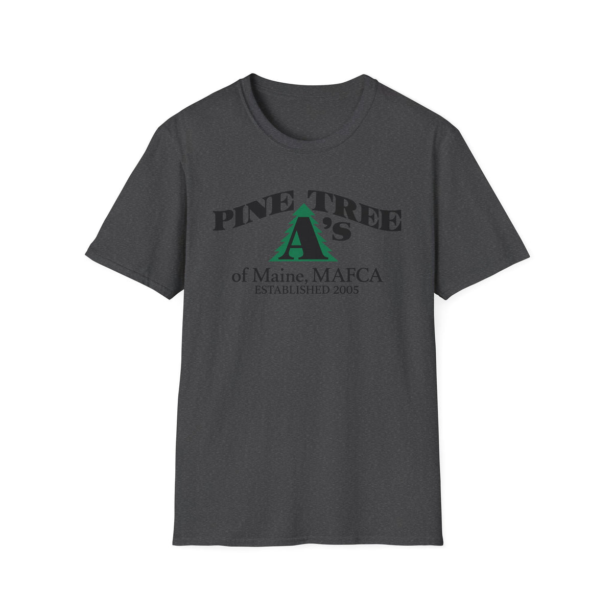Pine Tree A's of Maine, MAFCA T-Shirt — Unisex Softstyle T-Shirt