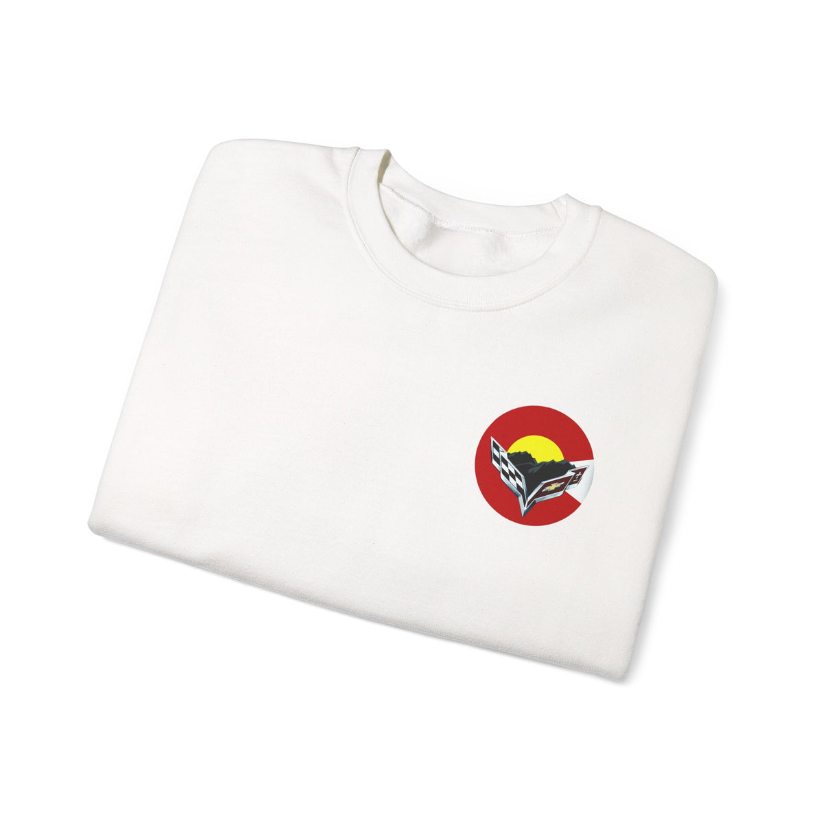 Central Colorado Corvette Club Screen Printed Sweatshirt – Unisex Heavy Blend™ Crewneck Sweatshirt