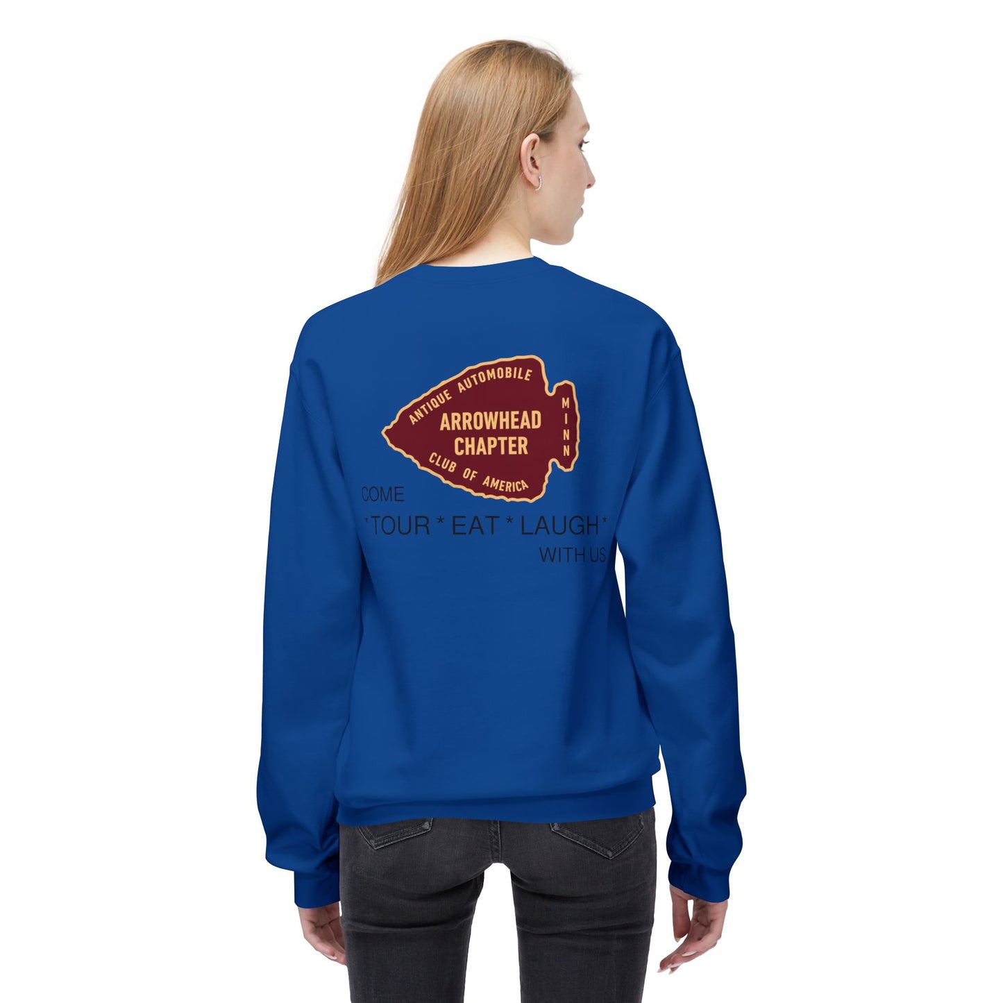 Arrowhead Chapter Club Crewneck Sweatshirt — Vintage Automobile Motor Club Design