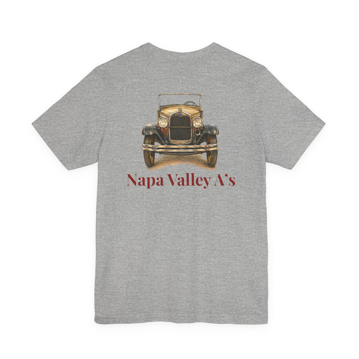 Napa Valley A's Tee — Small Front Logo and Large Back Logo