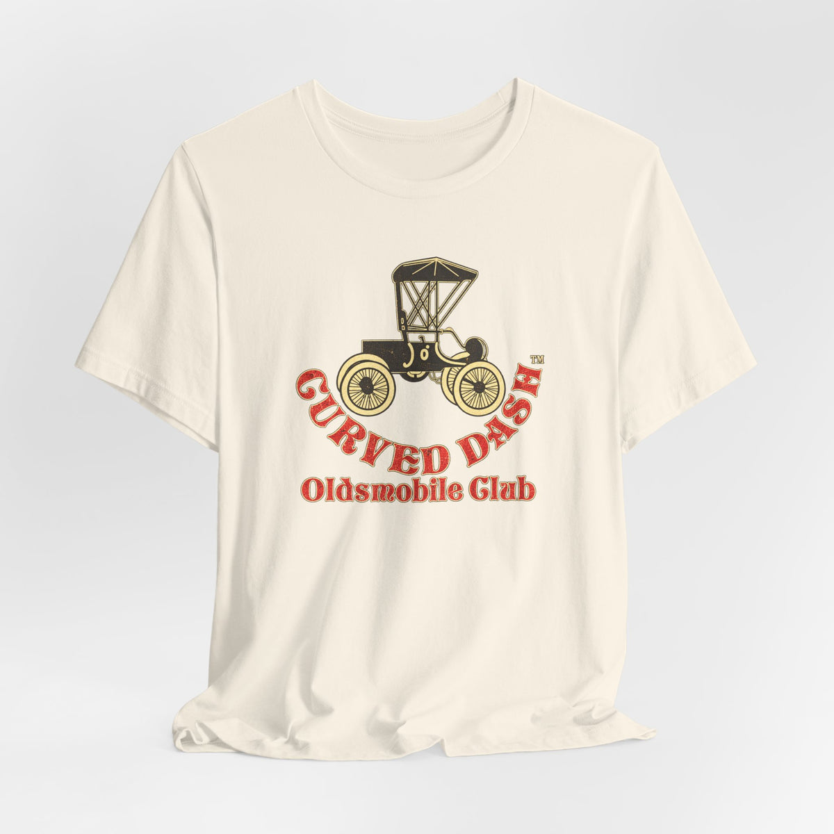 Curved Dash Oldsmobile Club Vintage Car T-Shirt - Unisex Soft Short Sleeve Tee