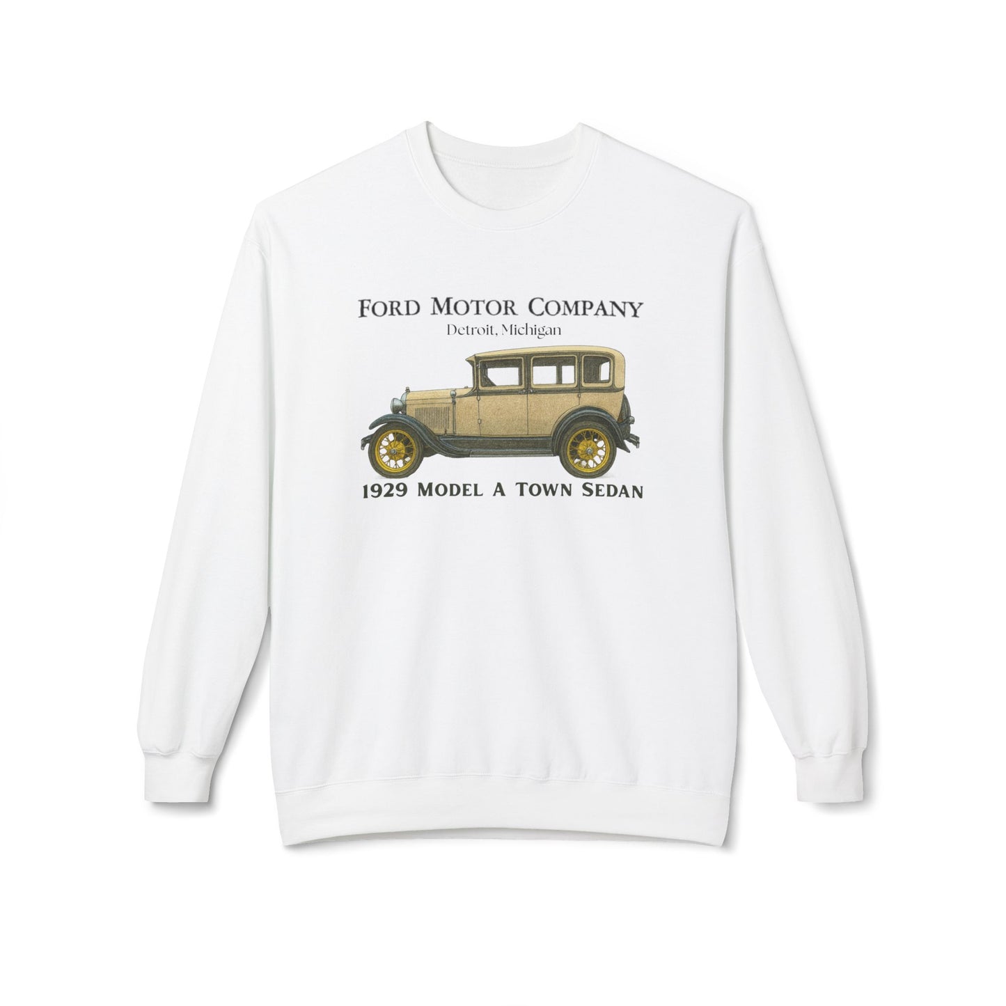 1929 Ford Model A Town Sedan Sweatshirt – Vintage Car Crewneck