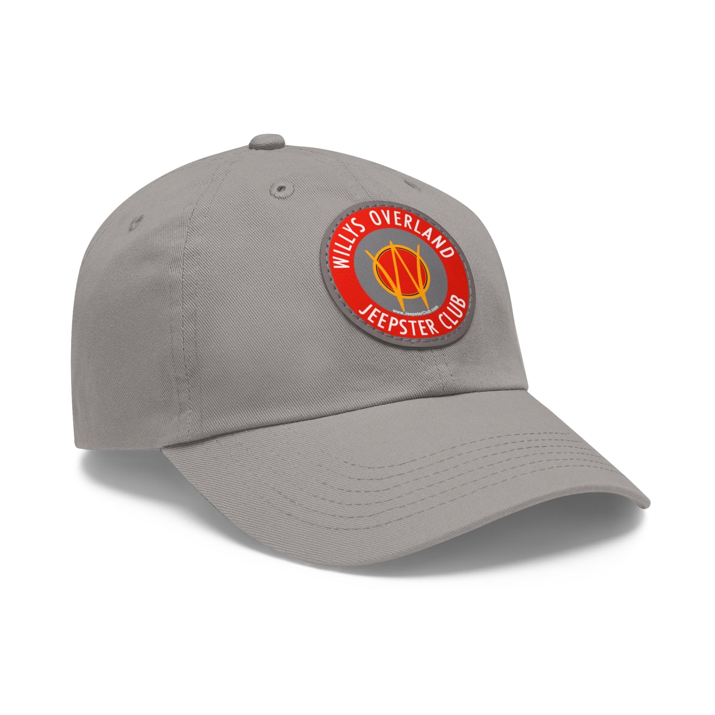 Willys Overland Jeepster Club Leather Patch Printed Dad Hat