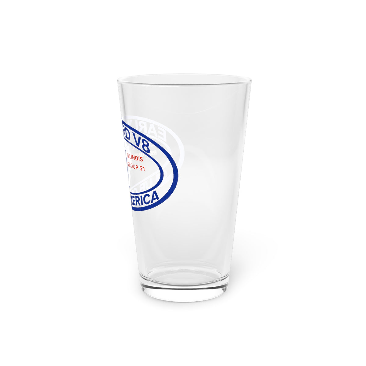 Central Illinois Early Ford V8 16oz Pint Glass