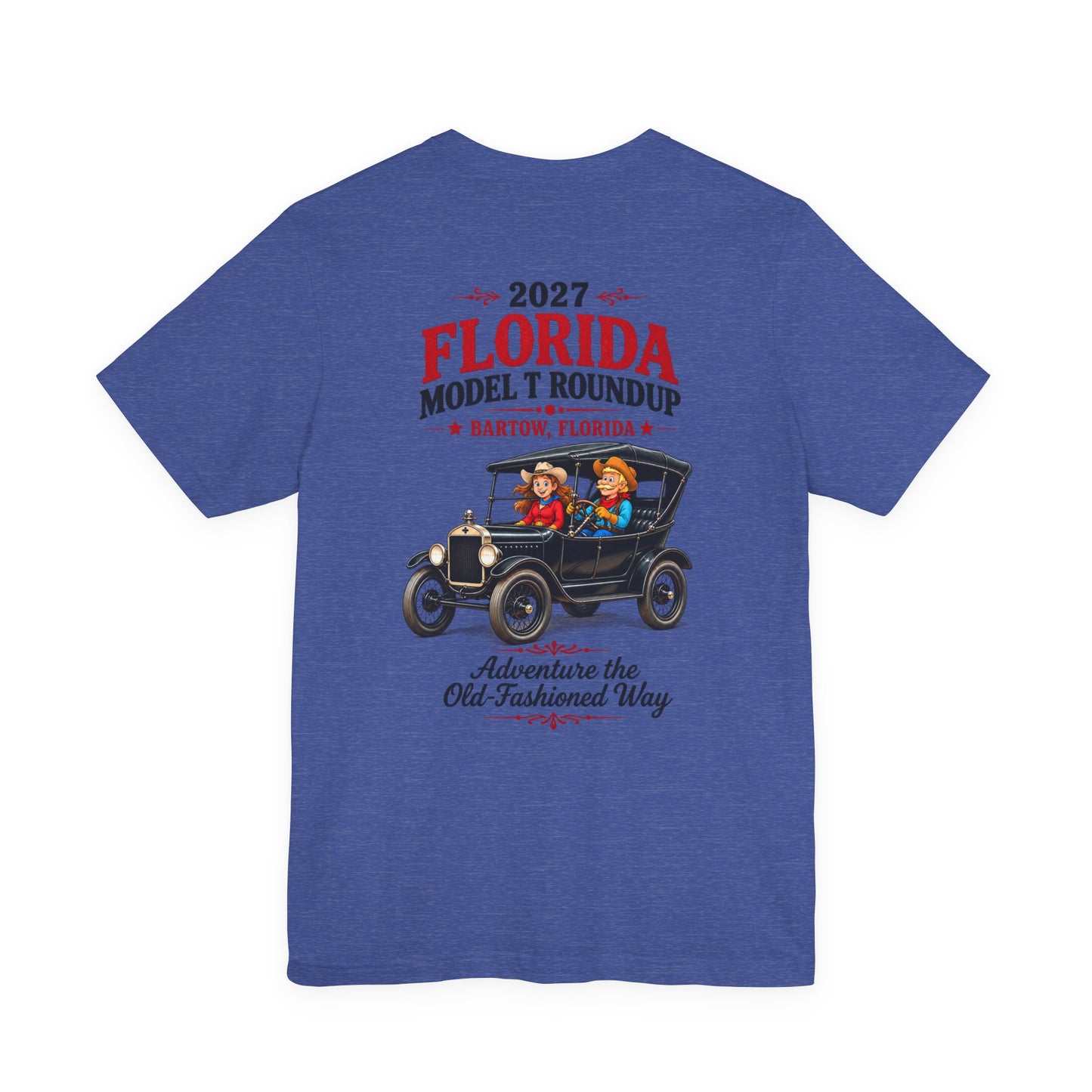Florida Model T Roundup 2027 Soft-Style T-Shirt - Front and Back Graphics