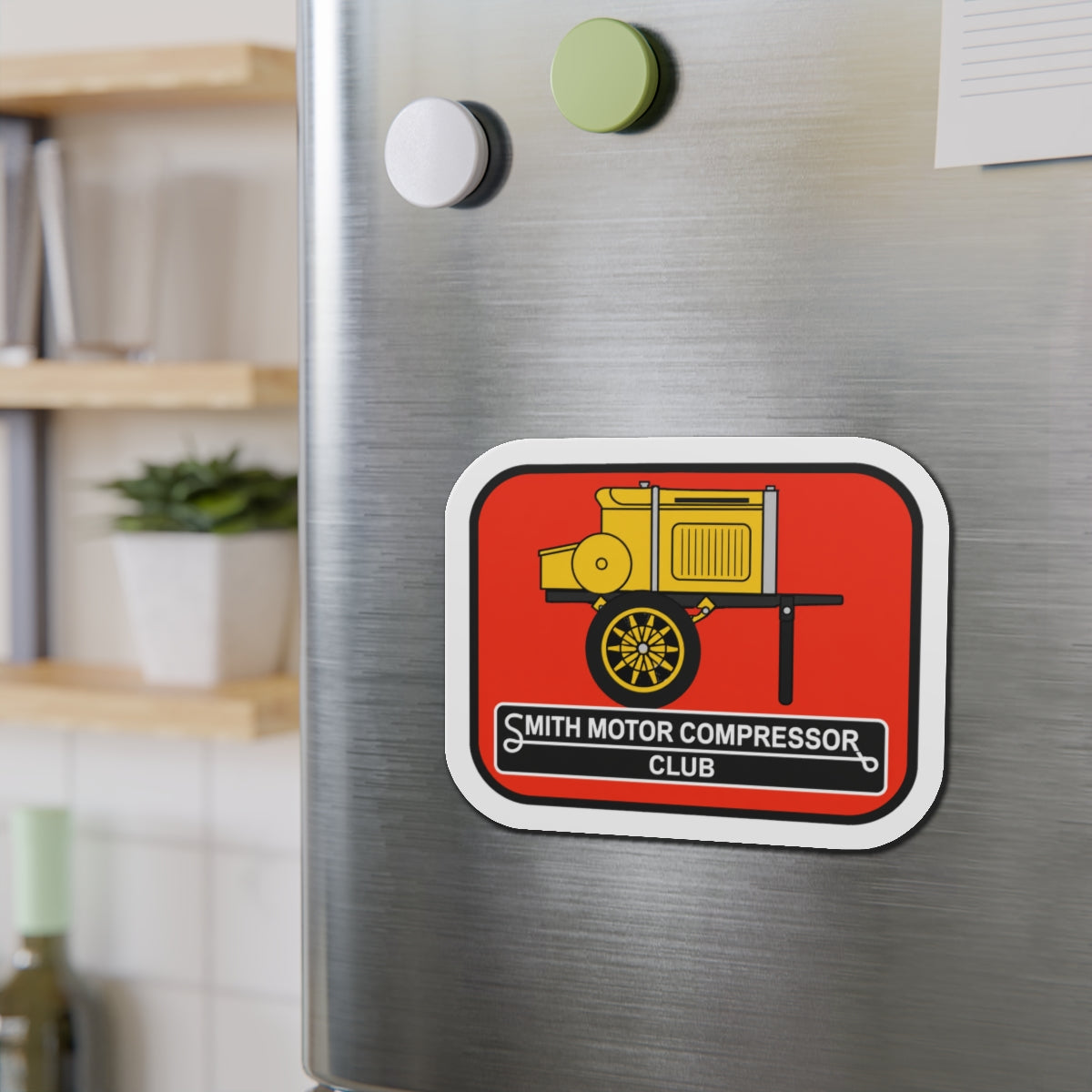 Smith Motor Compressor Club Small Die-Cut Magnets