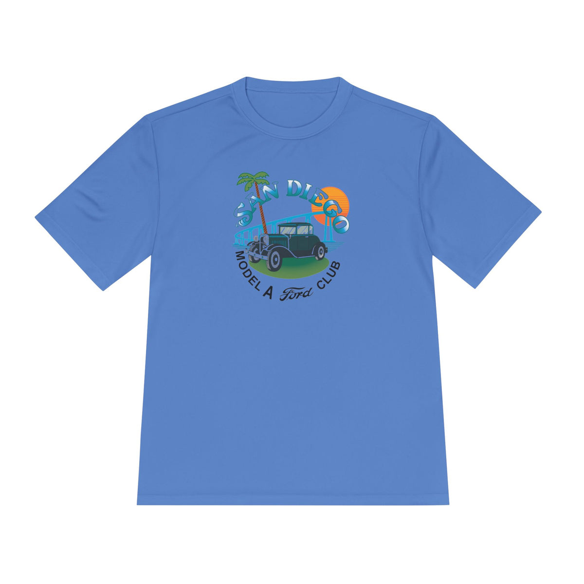 San Diego Model A Ford Club Tee — Moisture‑Wicking Shirt