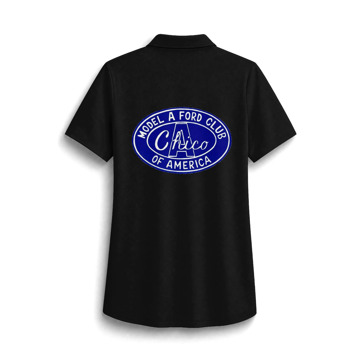 Chico A's Model A Ford Club Polo — Women's Snag‑Proof Classic Club Shirt Logo on Back