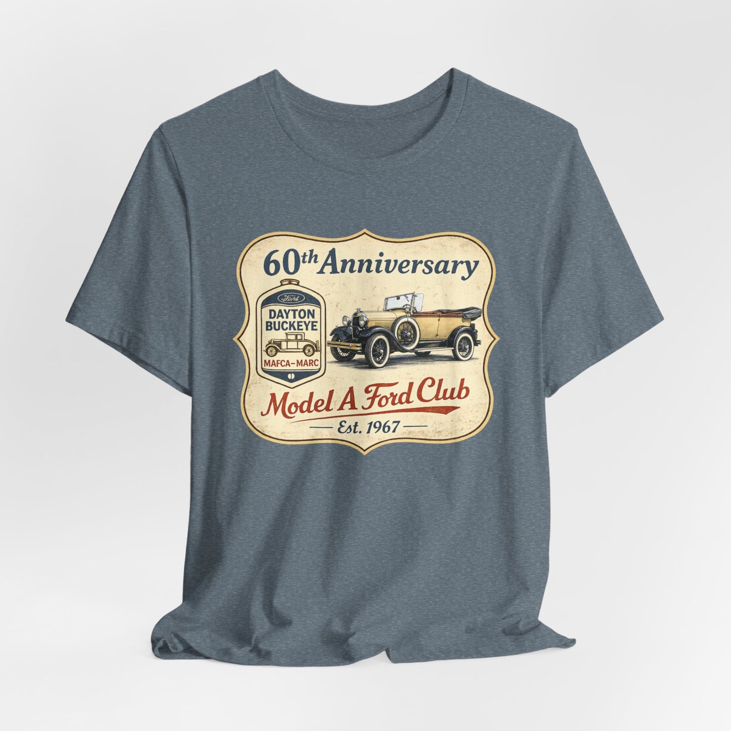Dayton Buckeye Model A Ford Club 60th Anniversary T-Shirt (KS) - Vintage Car Tee