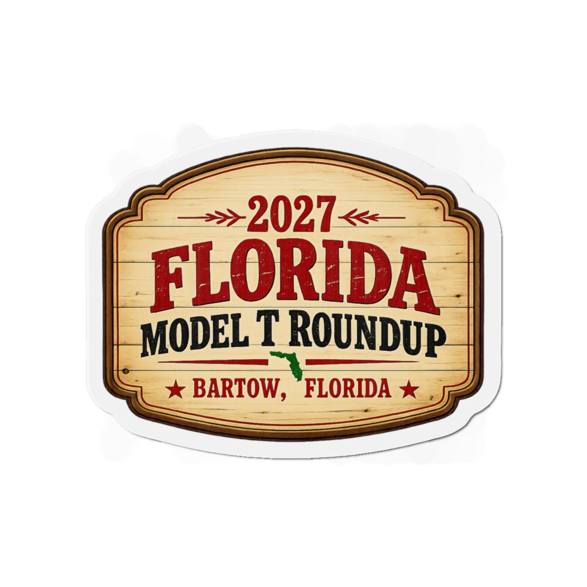 2027 Florida Model T Roundup Die-Cut Magnet