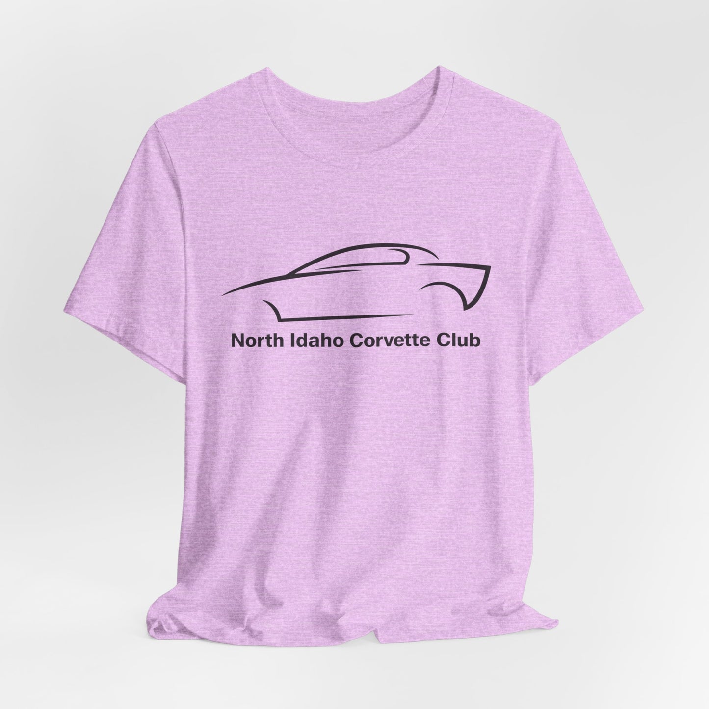 North Idaho Corvette Club T-Shirt — Minimal Car Outline Tee