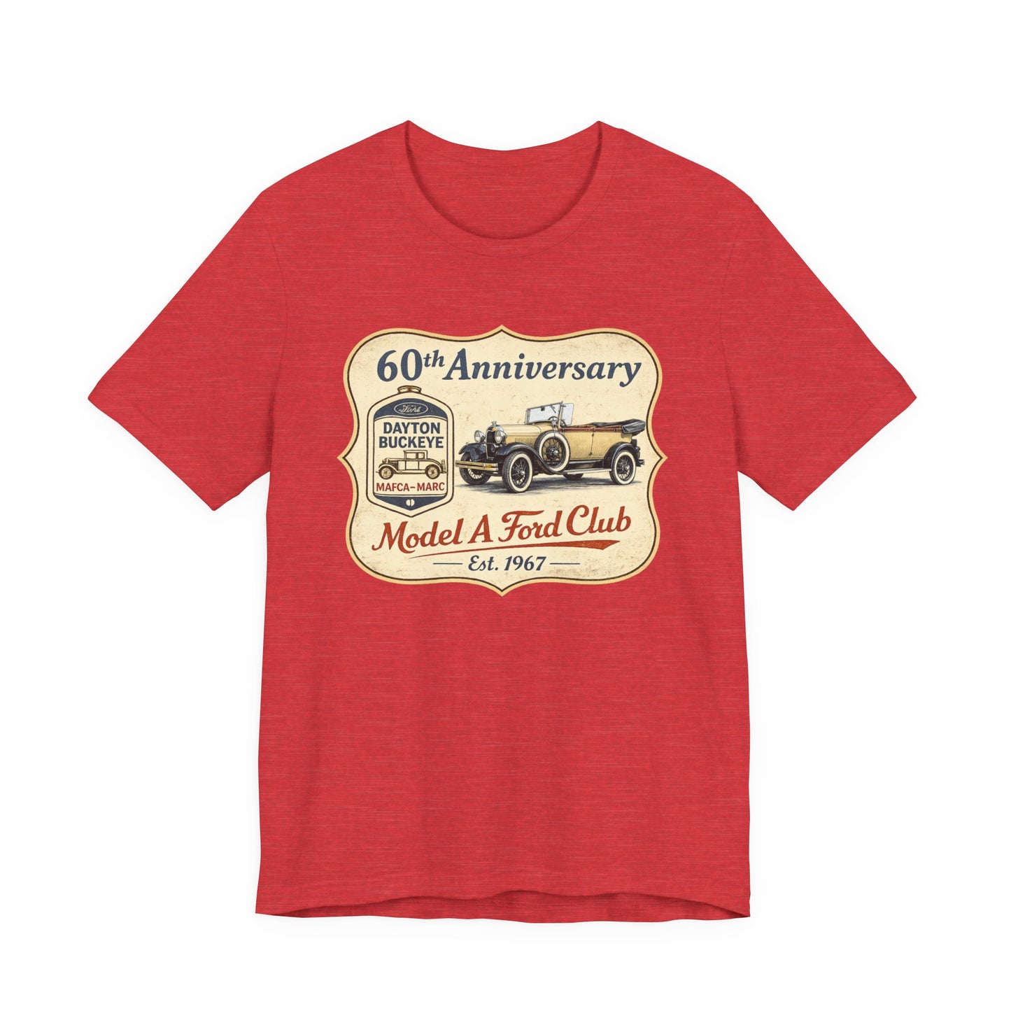 Dayton Buckeye Model A Ford Club 60th Anniversary T-Shirt (KS) - Vintage Car Tee