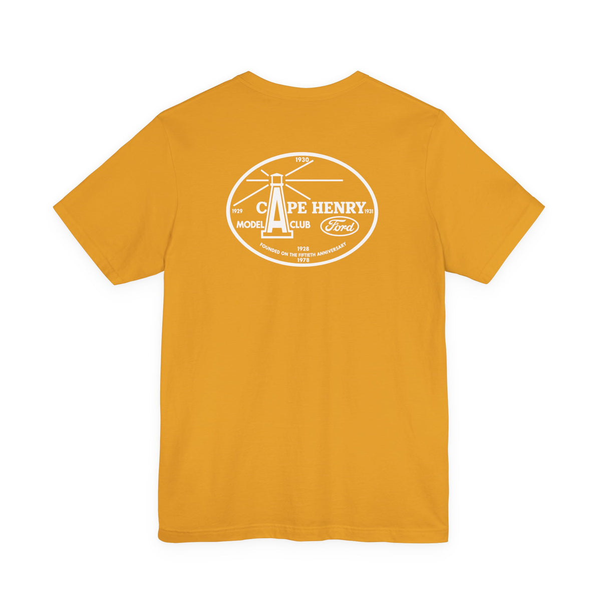 Cape Henry Model A Club Unisex Soft Short Sleeve Tee - Front and Back Logos