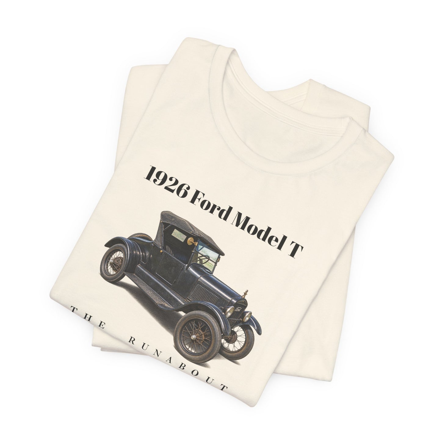 1926 Ford Model T Runabout Vintage Car Tee — Unisex Jersey Short Sleeve Tee