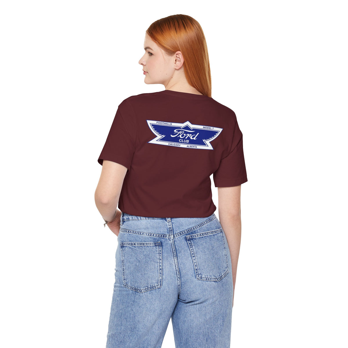Foothills Model T Club Unisex Soft Tee - Front and Back Logos