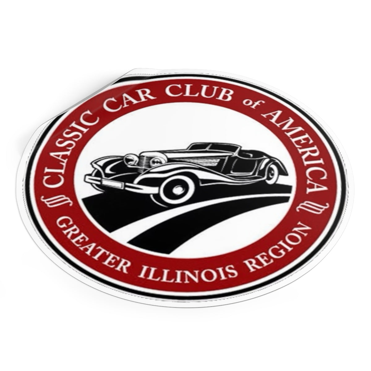 Classic Car Club of America Greater Illinois Region Round Vinyl Sticker