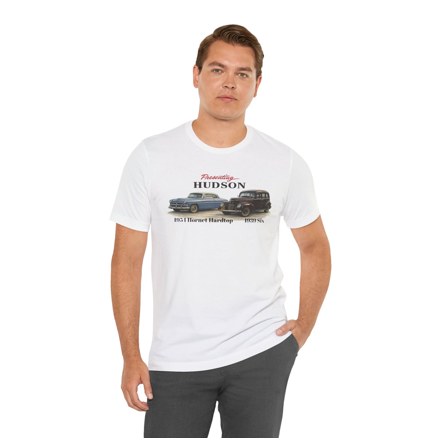 1954 Hudson Hornet Hardtop and 1939 Hudson Six T-Shirt — Classic Car Tee