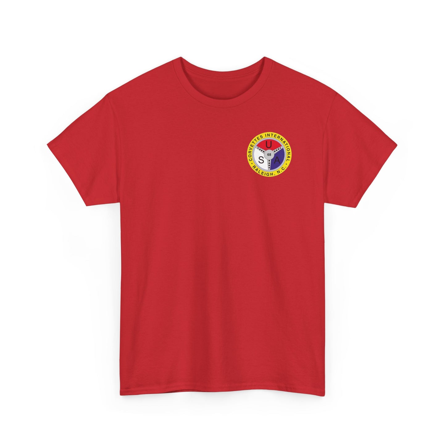 Cornettes International Raleigh Front and Back Logos — Unisex Heavy Cotton Tee