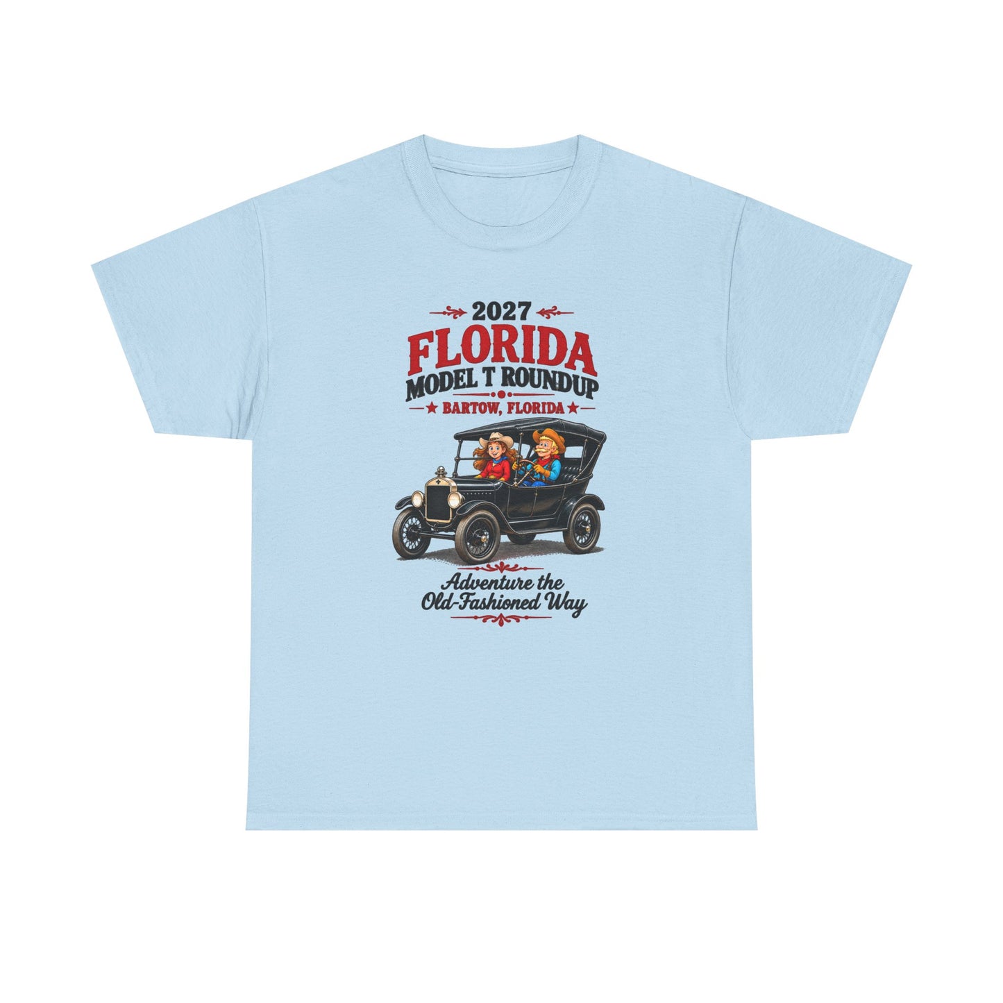 Florida Model T Roundup 2027 T-Shirt — Unisex Heavy Cotton Tee