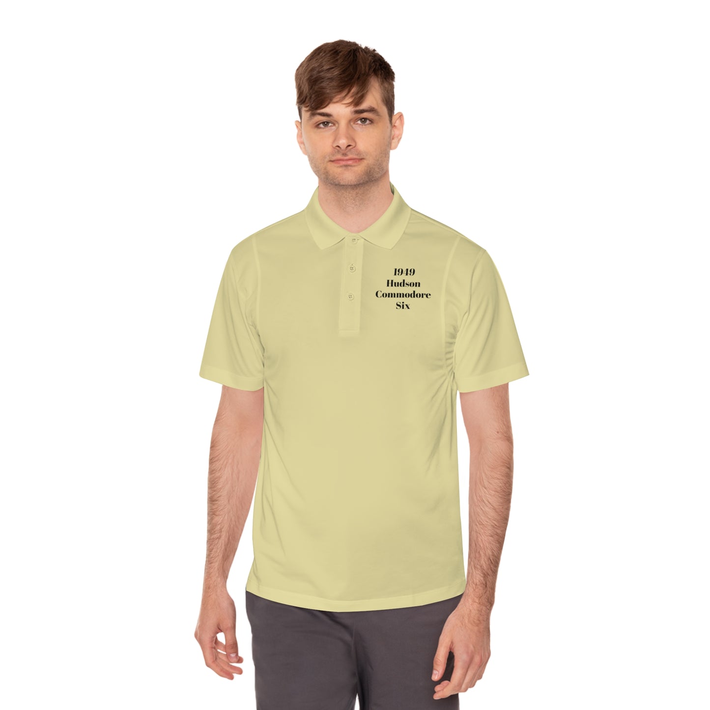 1949 Hudson Commodore Six Polo — Vintage Classic Car Golf Shirt (Rick C)