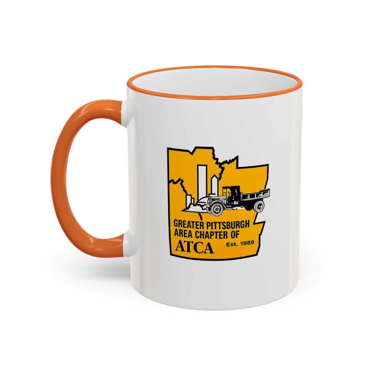 Greater Pittsburgh Area Chapter of ATCA Coffee Mug with Accent Rim & Handle
