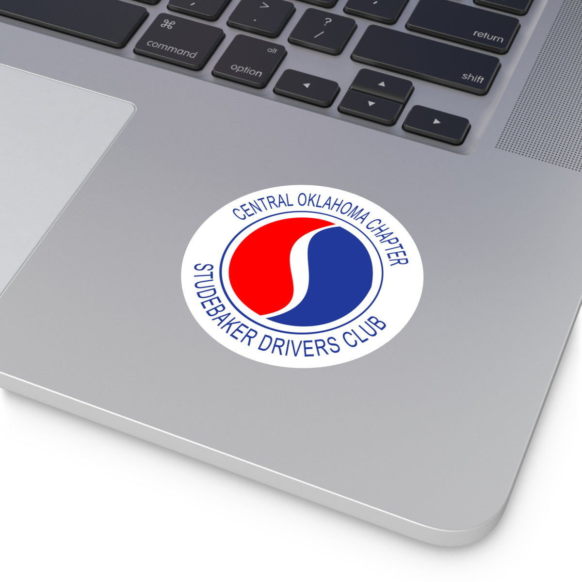 Central Oklahoma Chapter Studebaker Drivers Club Round Vinyl Sticker - Great for Windshields!
