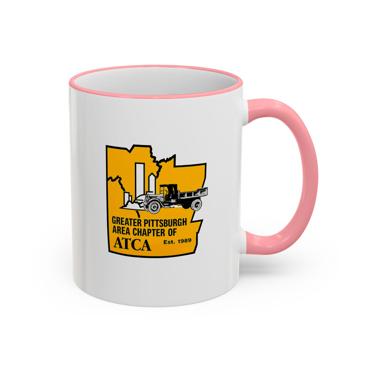 Greater Pittsburgh Area Chapter of ATCA Coffee Mug with Accent Rim & Handle