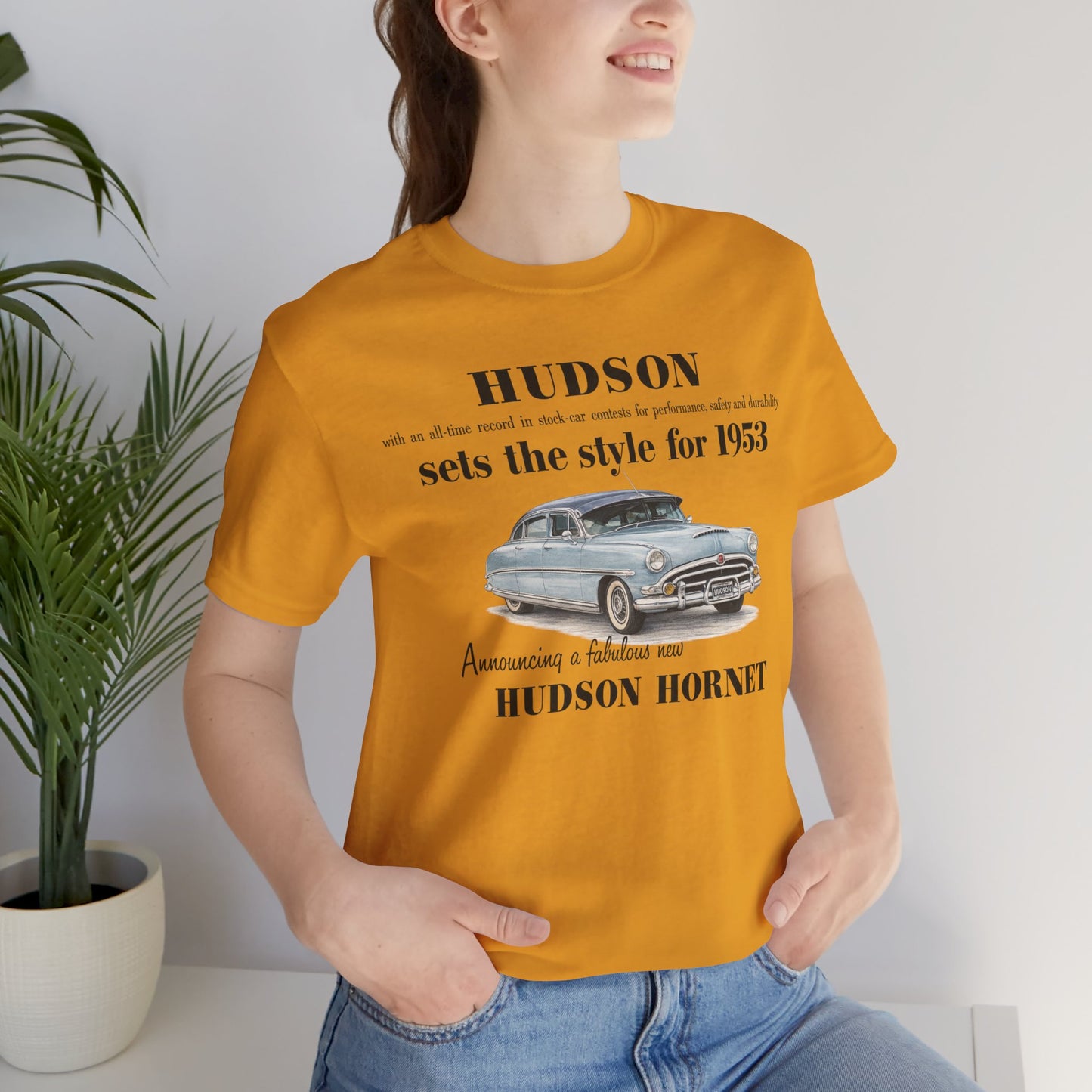 1953 Hudson Hornet Car Tee - Unisex Jersey Short Sleeve Tee