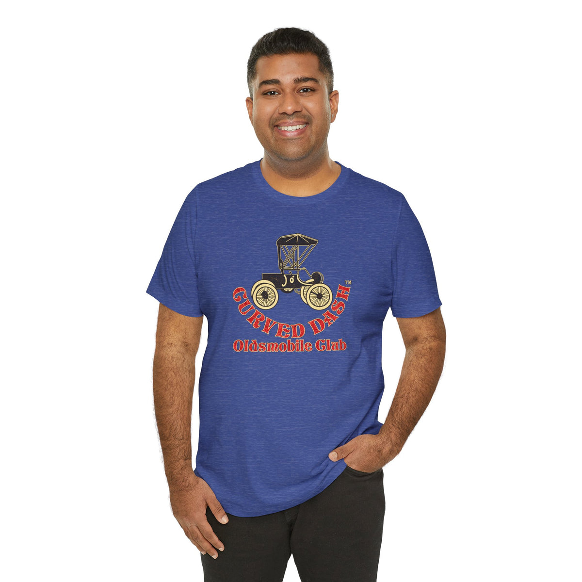 Curved Dash Oldsmobile Club Vintage Car T-Shirt - Unisex Soft Short Sleeve Tee