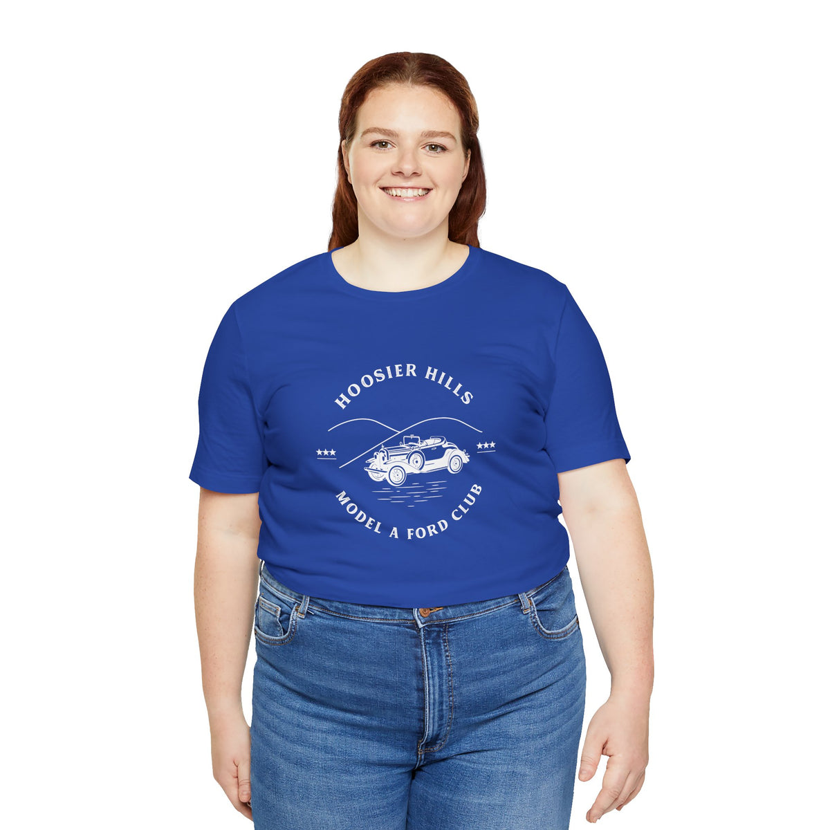 Hoosier Hills Model A Ford Club Unisex Jersey Short Sleeve Tee