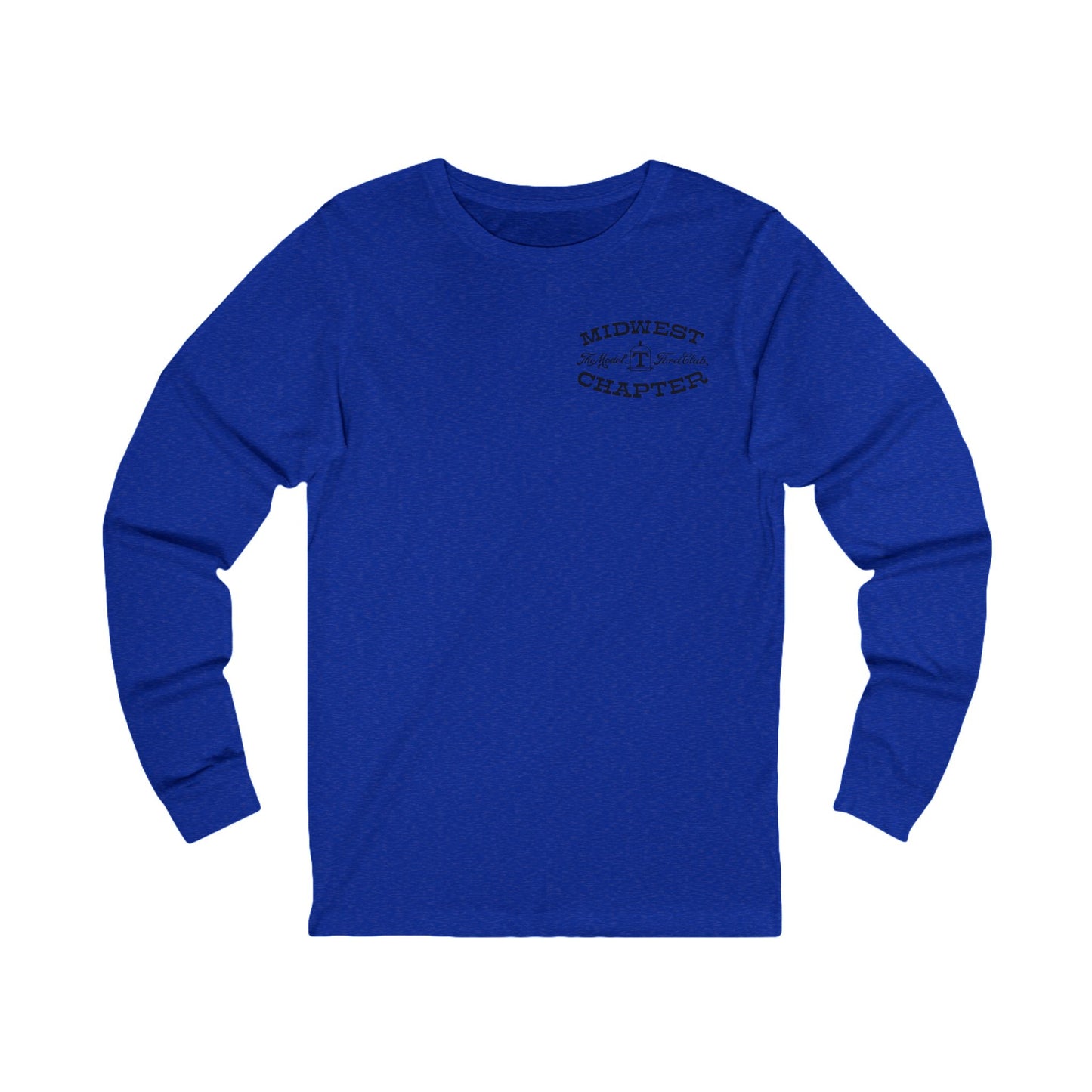 Midwest Chapter - The Model T Ford Club (front and back logos) Unisex Long Sleeve Tee | Casual Comfort for Model T Enthusiasts