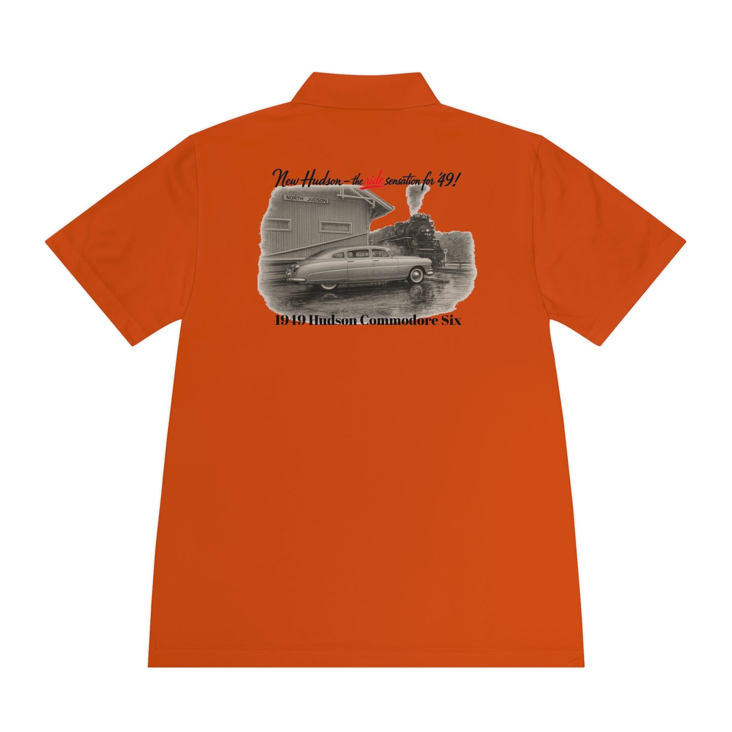 1949 Hudson Commodore Six Polo — Vintage Classic Car Golf Shirt (Rick C)