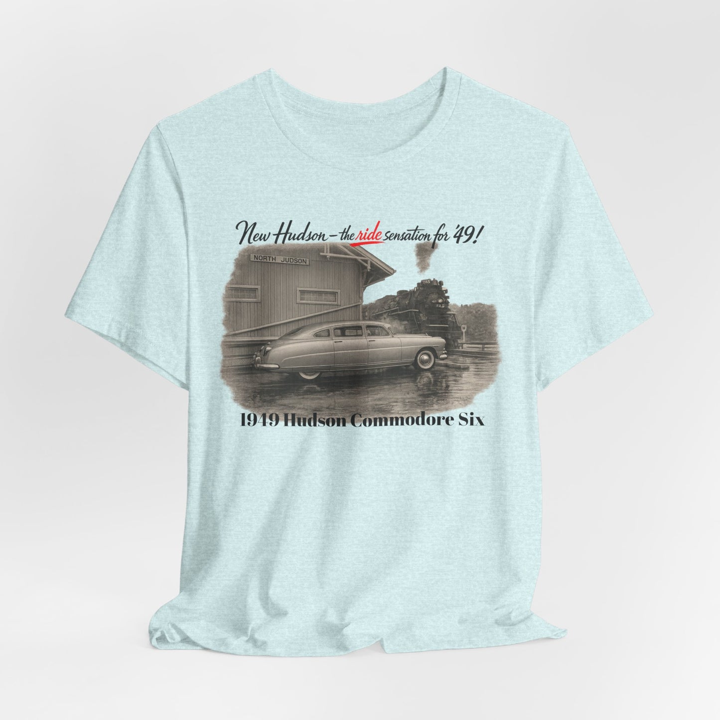 1949 Hudson Commodore Six Vintage Car T‑Shirt — Classic Retro Automotive Tee (Rick C)