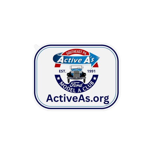 Active A’s Ford Model A Club Logo (ActiveAs.org) — One Custom Shape Magnet approximately 18" x 16"