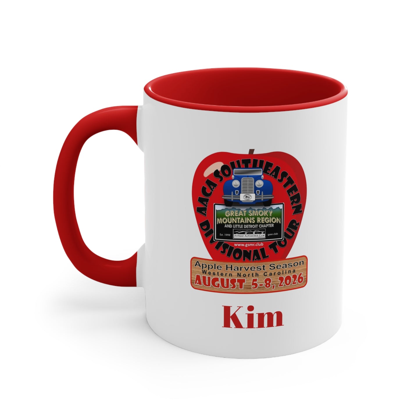 AACA Southeastern Divisional Tour KIM Personalized Apple Festival Mug — 'Apple Harvest Season' 11oz Accent Coffee Cup