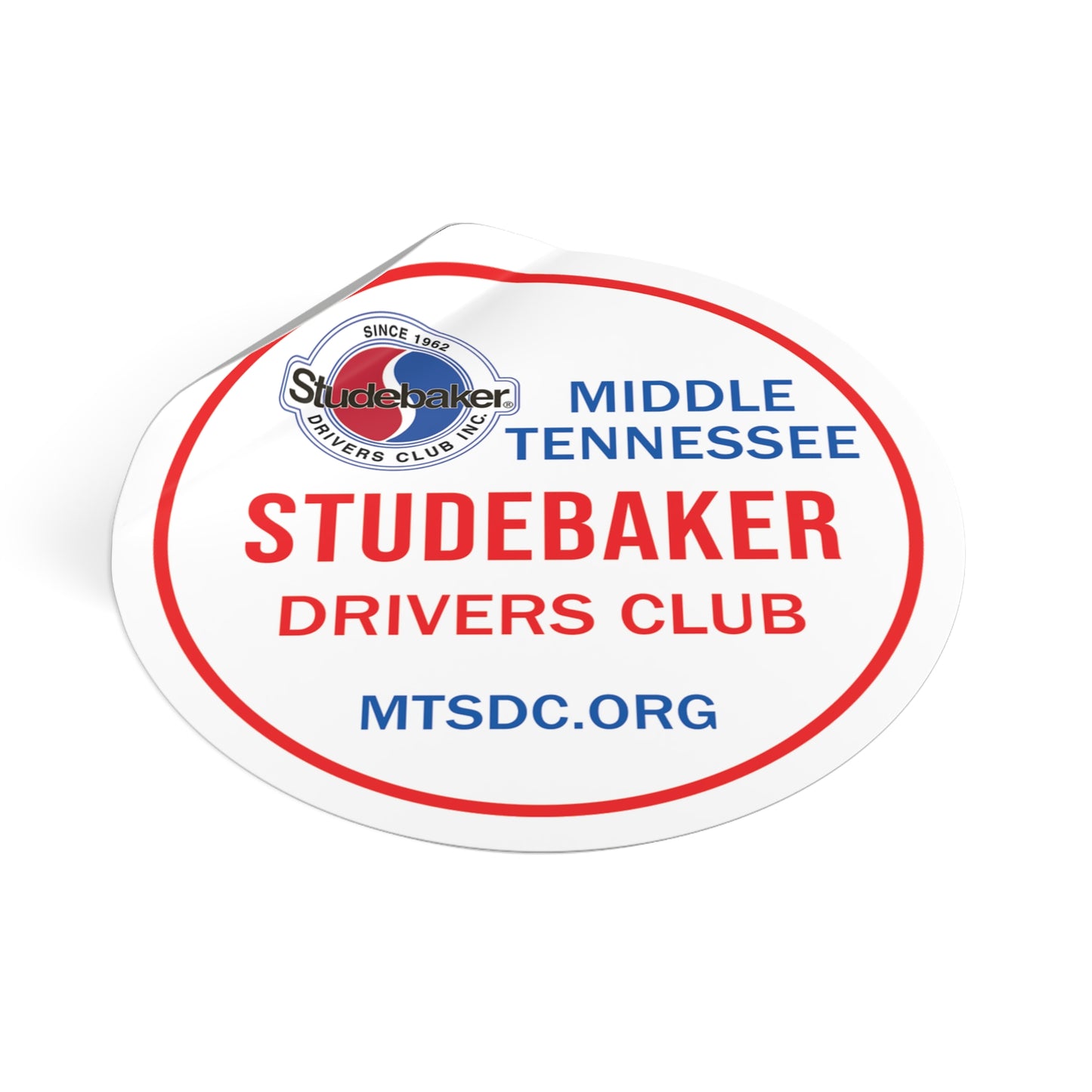Middle Tennessee Studebaker Drivers Club Chapter Vinyl Sticker — Great for Windshields!