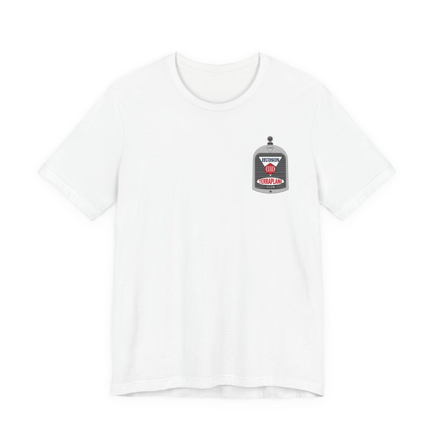 Hudson Essex Terraplane Club Small Chest Logo — Unisex Jersey Short Sleeve Tee