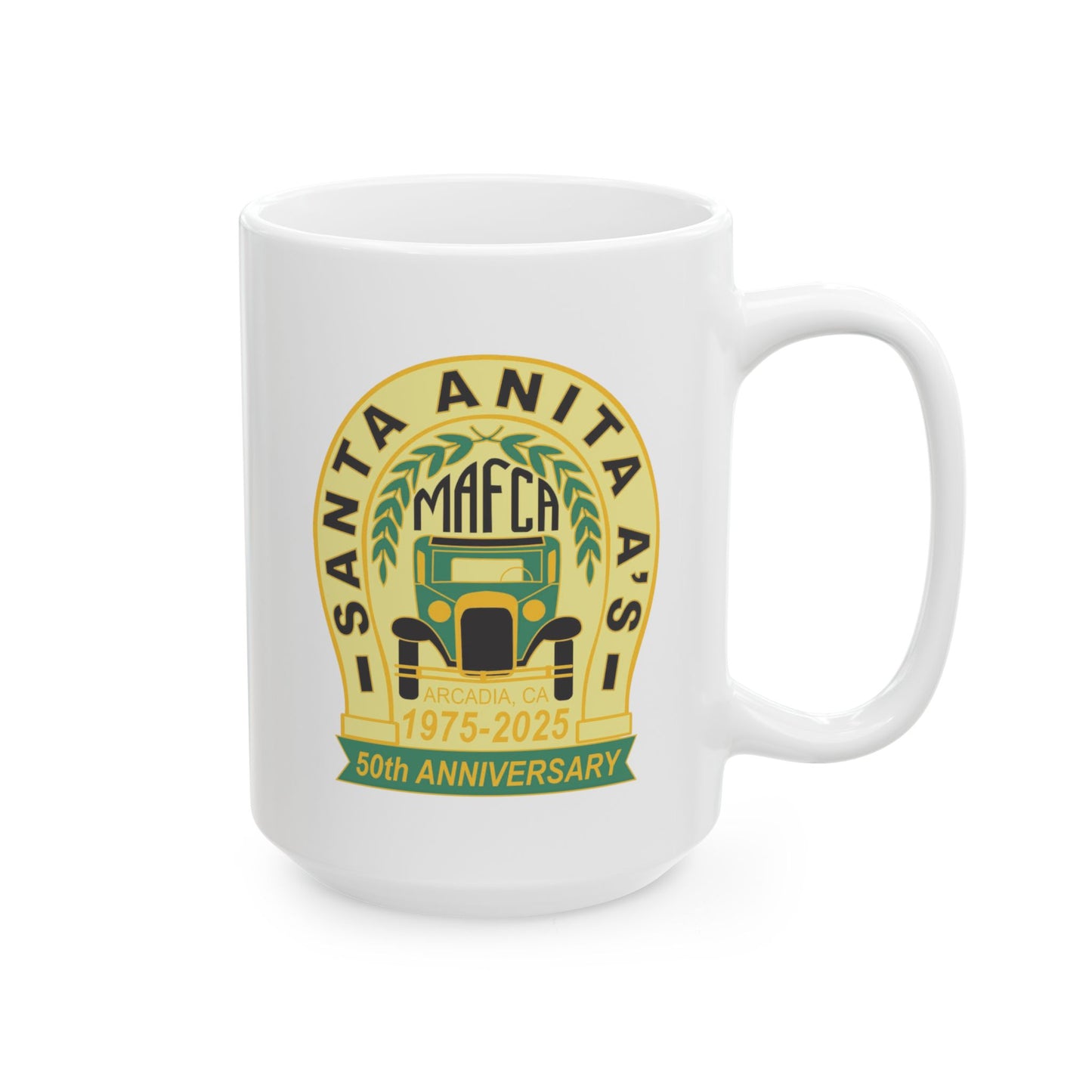 Santa Anita A's MAFCA - White Ceramic Mug (15 oz.)