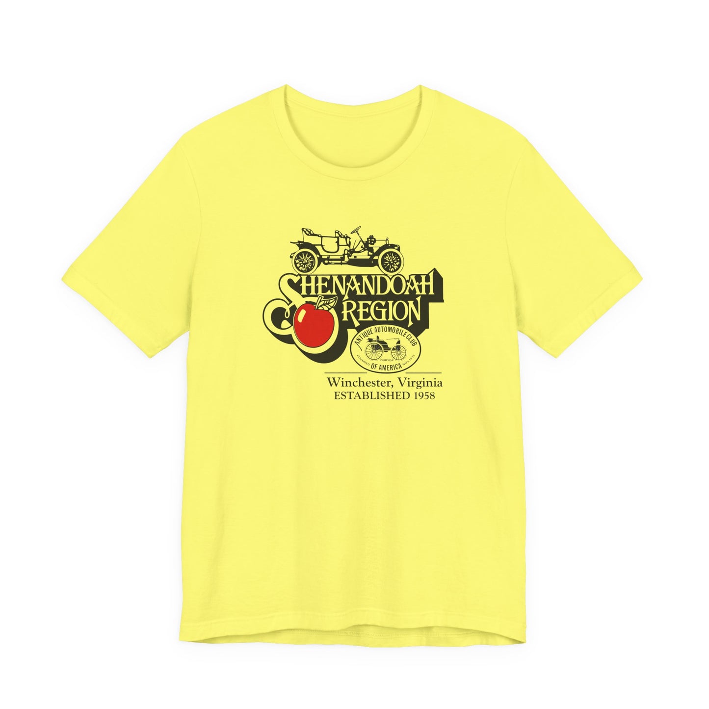 Shenandoah Region AACA Winchester VA Tee — Large Front Logo