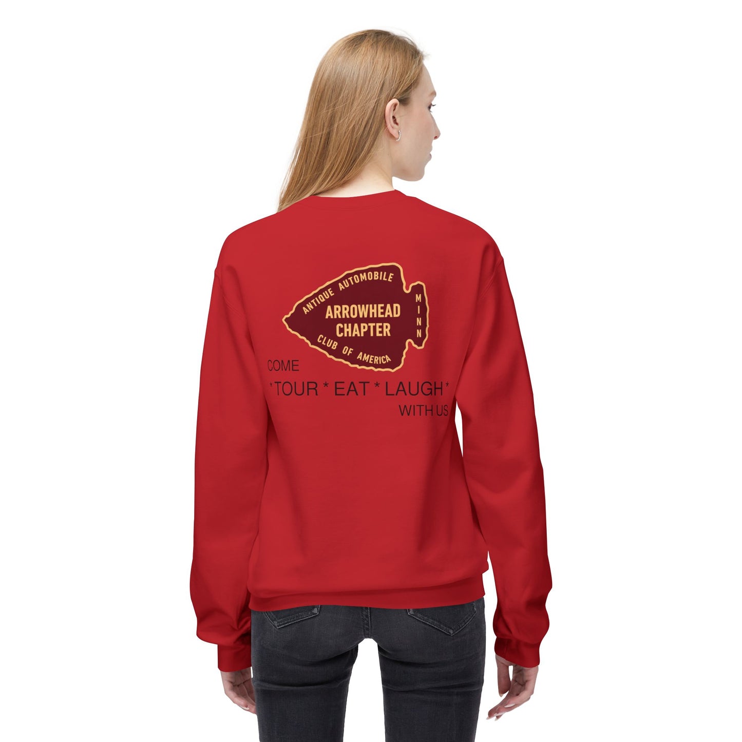 Arrowhead Chapter Club Crewneck Sweatshirt — Vintage Automobile Motor Club Design