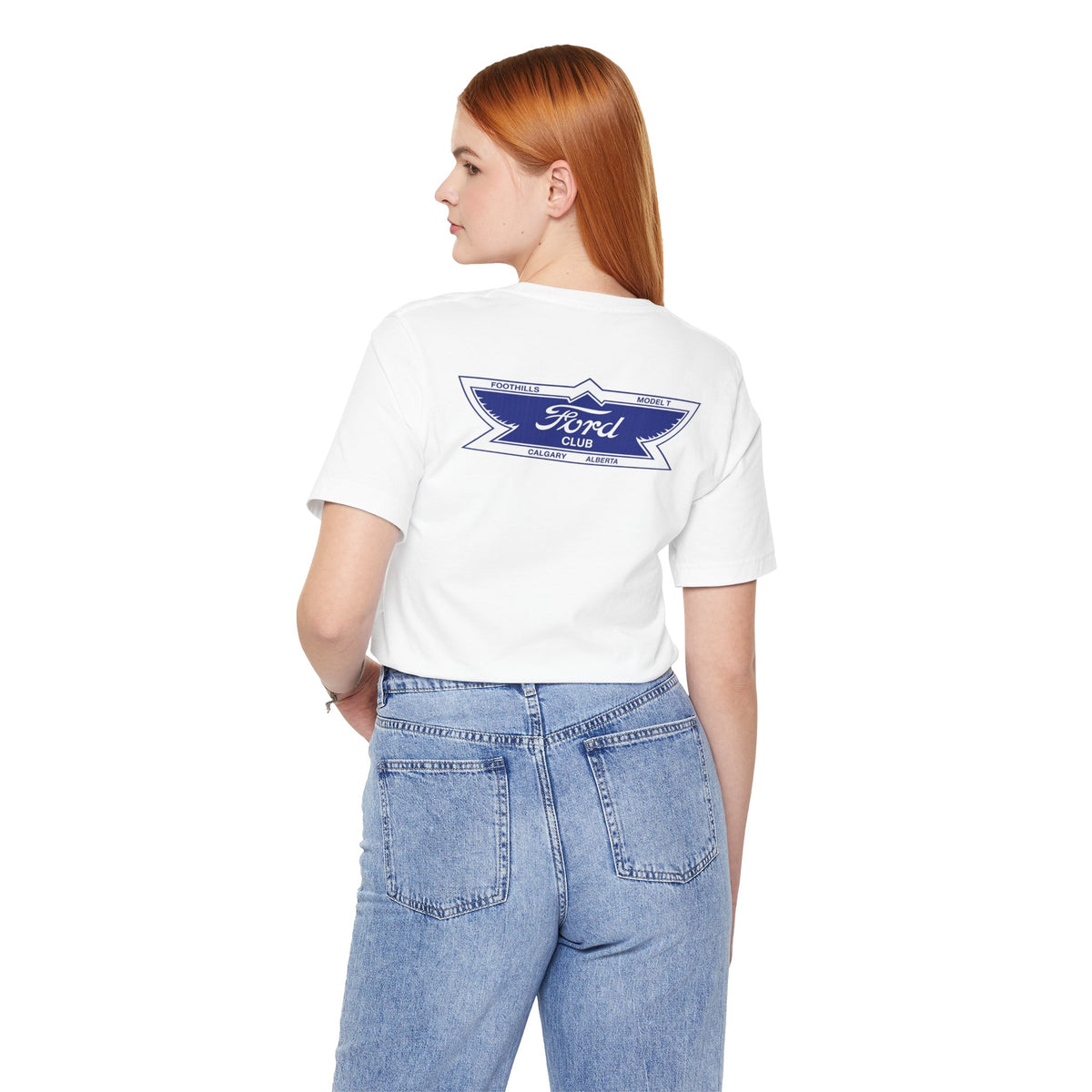 Foothills Model T Club Unisex Soft Tee - Front and Back Logos