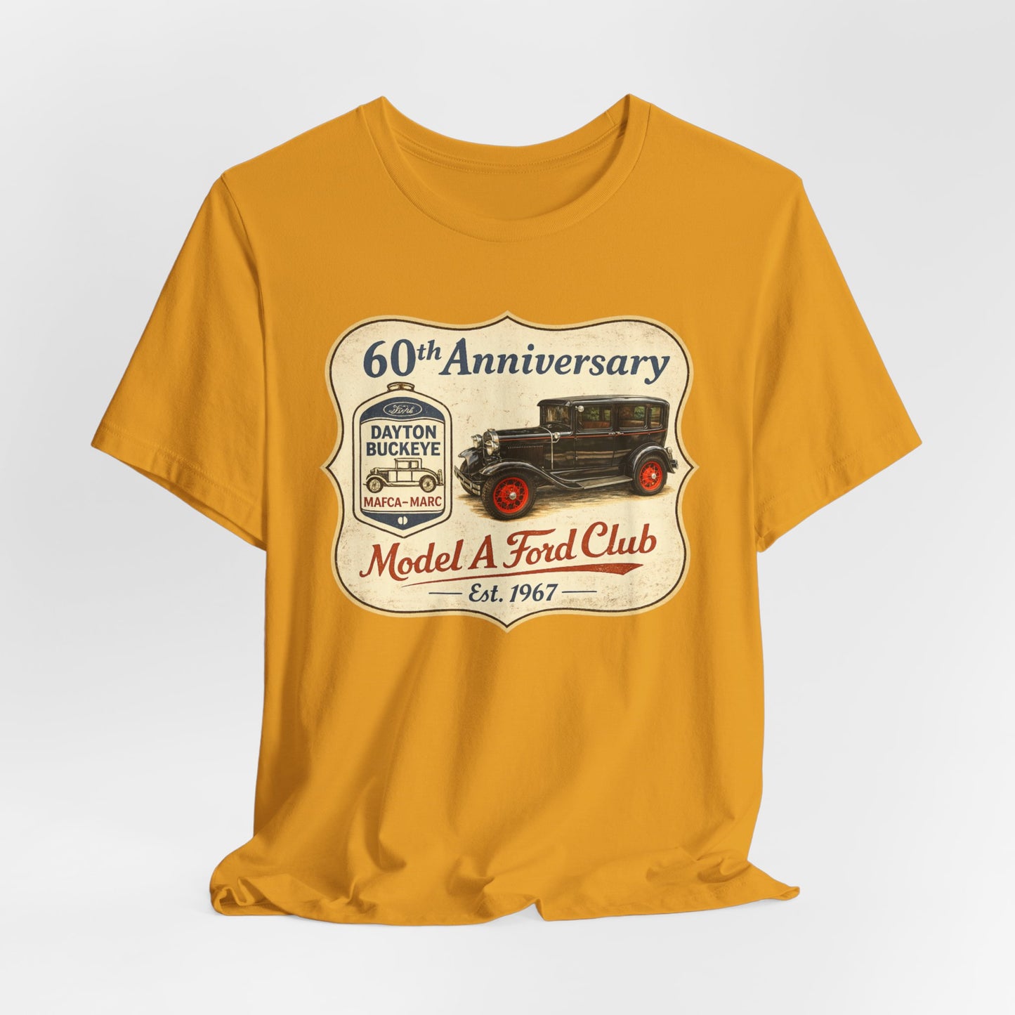 Dayton Buckeye Model A Ford Club 60th Anniversary Tee (SH) - Vintage Classic Car Shirt