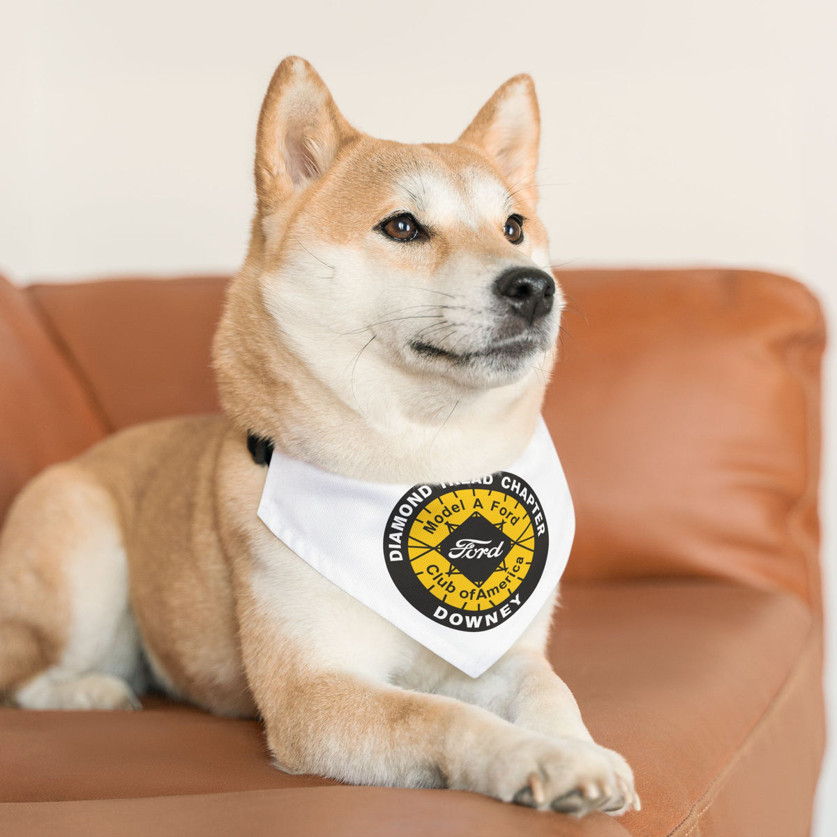 Diamond Tread Chapter Downey Logo Bandana for Dogs - Pet Bandana Collar