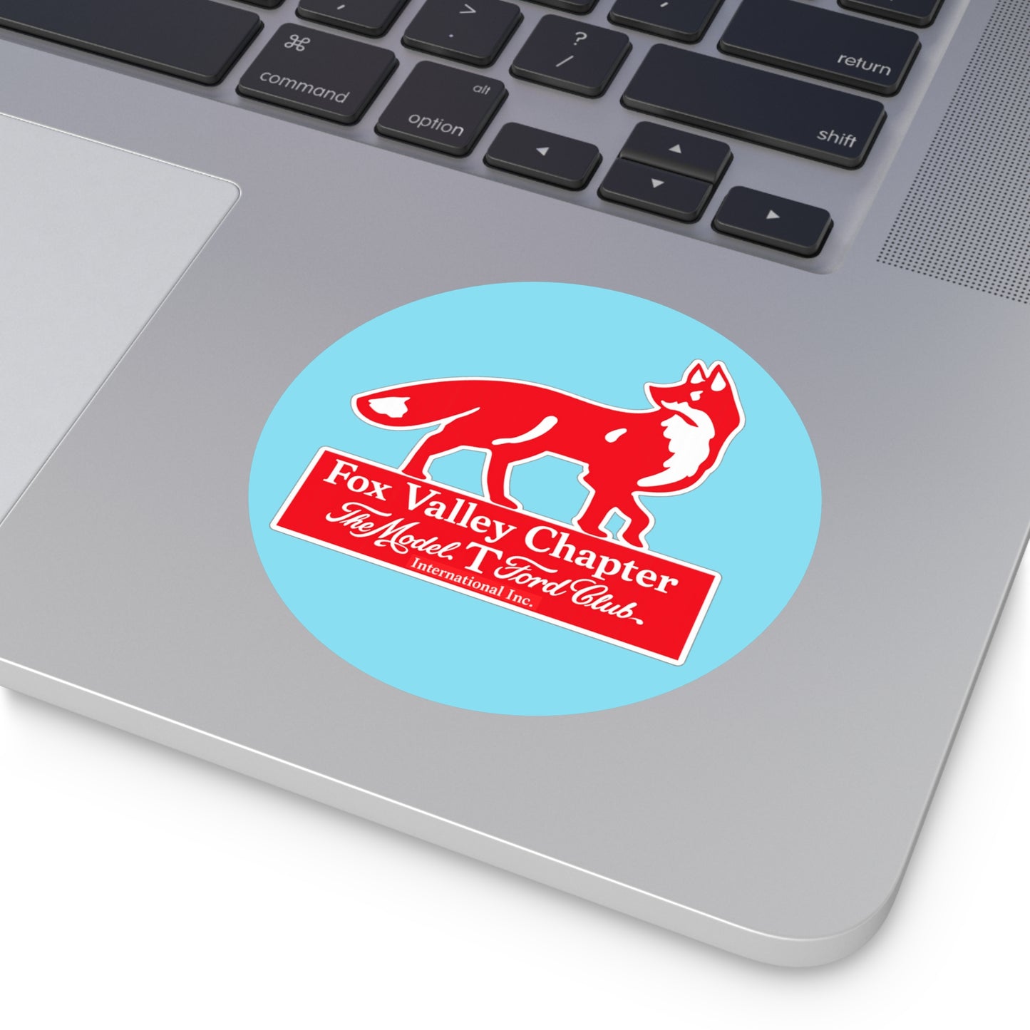 Fox Valley Chapter Model T Ford Club Round Vinyl Sticker — The Model T Ford Club Logo