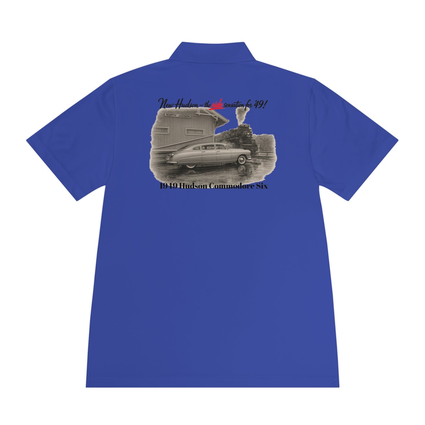 1949 Hudson Commodore Six Polo — Vintage Classic Car Golf Shirt (Rick C)